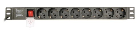 Listwa zasilająca do szaf Rack (PDU) Gembird EG-PDU-014-C14 wtyk C14 1U (3m)