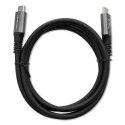 Kabel USB-C Qoltec PD 240W USB4 Thunderbolt 3/4 4K 40Gb/s 1m czarny