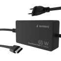 Ładowarka Gan 65W do tabletów i laptopów USB-C Gembird czarna