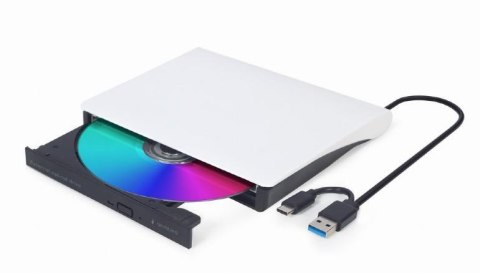 Nagrywarka zewnętrzna DVD -/+ R/RW Slim Gembird DVD-USB-031-BW biały