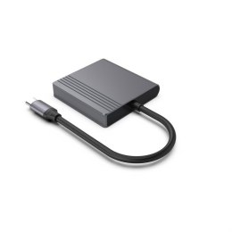 Adapter USB-C męski do HDMI + DP, 4K przy 60 Hz Gembird czarny
