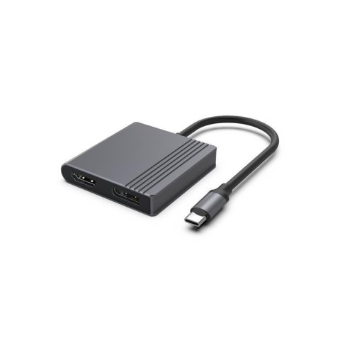 Adapter USB-C męski do HDMI + DP, 4K przy 60 Hz Gembird czarny