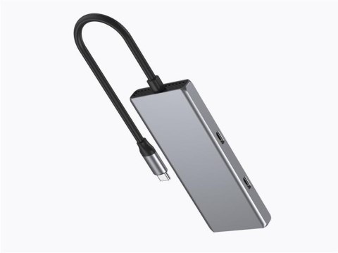 Hub USB-C 2 x USB-A + 2 x USB-C Gembird srebrny