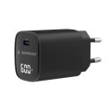 Ładowarka sieciowa Gembird TA-UC-1C-PD60LCD-01-BK PD 1 port USB-C 60W czarna