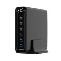 Ładowarka sieciowa Gembird TA-UC-2A4C-PD240-01-BK 6 portów USB 2xA+4xC 240W czarna