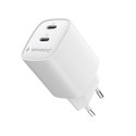 Ładowarka sieciowa Gembird TA-UC-2C-PD45-01-W 2 porty USB-C 45W biała