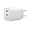 Ładowarka sieciowa Gembird TA-UC-2C-PD45-01-W 2 porty USB-C 45W biała