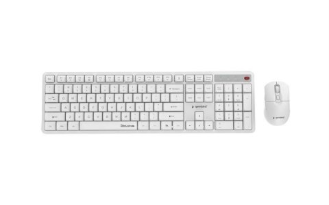 Zestaw bezprzewodowy klawiatura i mysz Gembird KBS-WMS-01-W biały