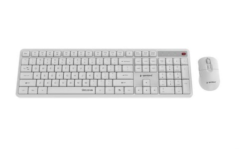 Zestaw bezprzewodowy klawiatura i mysz Gembird KBS-WMS-01-W biały