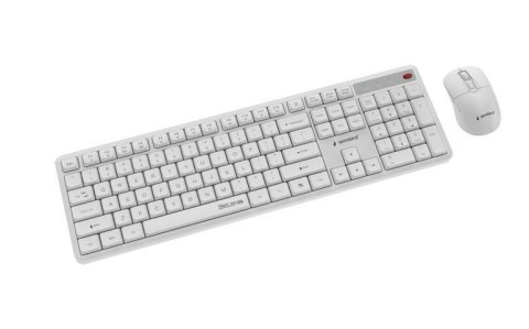 Zestaw bezprzewodowy klawiatura i mysz Gembird KBS-WMS-01-W biały