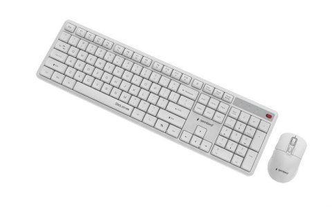 Zestaw bezprzewodowy klawiatura i mysz Gembird KBS-WMS-01-W biały