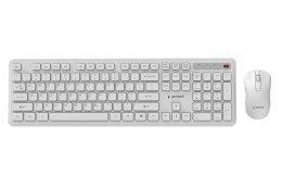 Zestaw bezprzewodowy klawiatura i mysz Gembird KBS-WPS-01-W biały