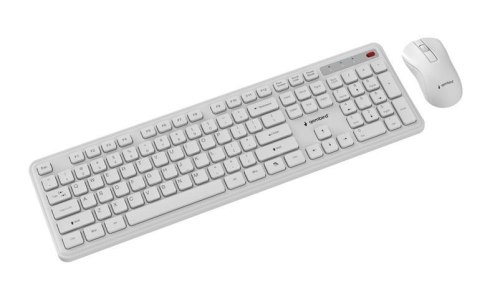 Zestaw bezprzewodowy klawiatura i mysz Gembird KBS-WPS-01-W biały