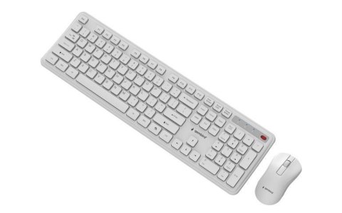 Zestaw bezprzewodowy klawiatura i mysz Gembird KBS-WPS-01-W biały