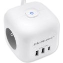 Listwa/Kostka zasilająca Qoltec 3x AC 2x USB 1x USB-C 20W 2m biała
