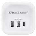 Listwa/Kostka zasilająca Qoltec 3x AC 2x USB 1x USB-C 20W 2m biała